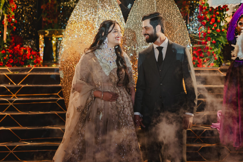 Janvi and Yazad at their sangeet, choreographed by Sumit Khetan Entertainment